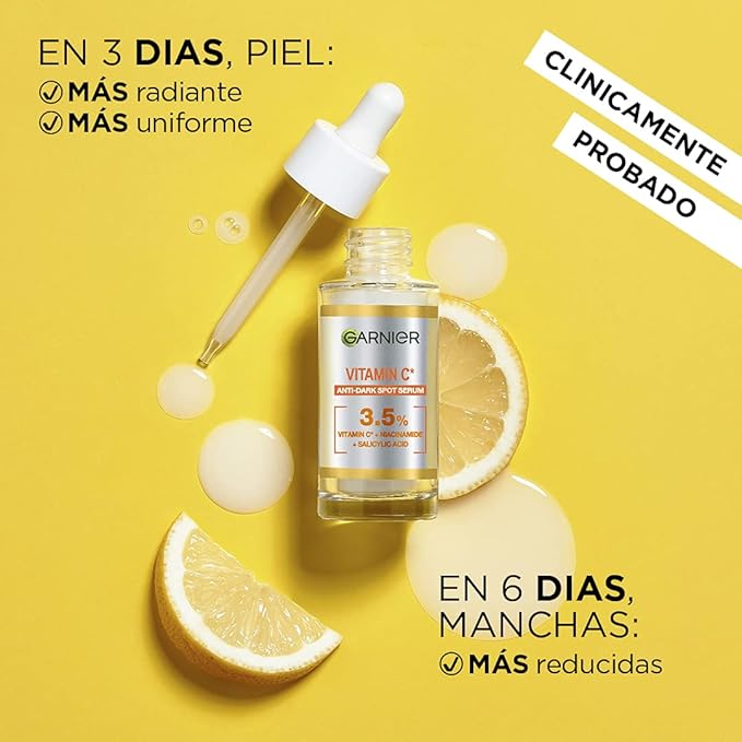 sérum vitamina c, niacinamida y ácido salicílico