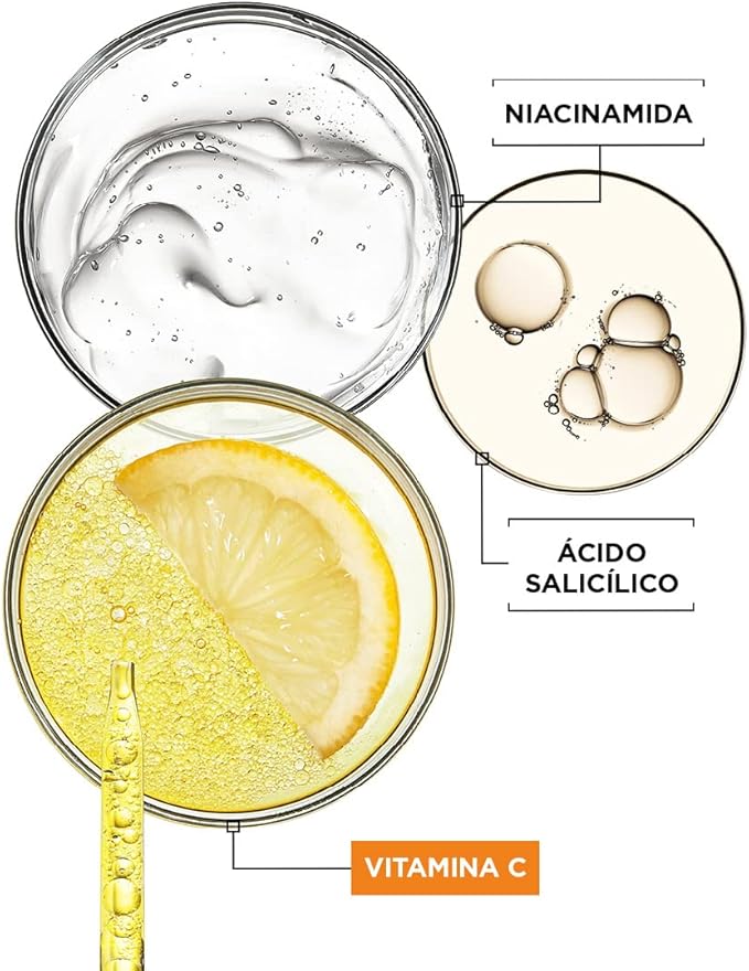 sérum vitamina c, niacinamida y ácido salicílico