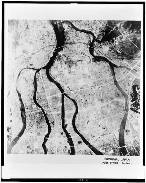 aerial view of hiroshima after the bomb