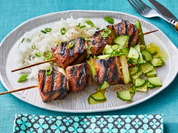 pioneer woman sesame pork kebabs with cucumber salad