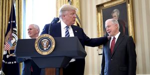 Sen. Jeff Sessions Sworn In As Attorney General At The White House