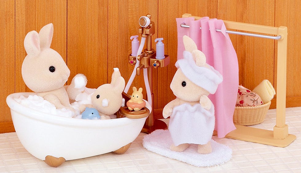 Set de figuras de muñecas para el baño