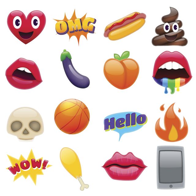 set of fantastic smiley emoticons emoji design set