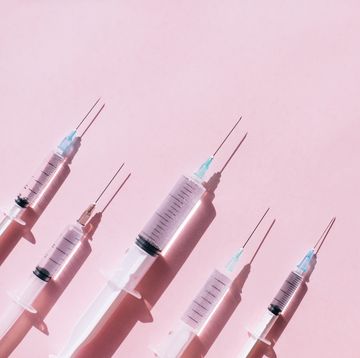 set of syringes with medication