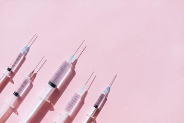 set of syringes with medication