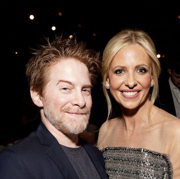 seth green, sarah michelle gellar at the 35th annual producers guild awards cocktail party at the ray dolby theatre