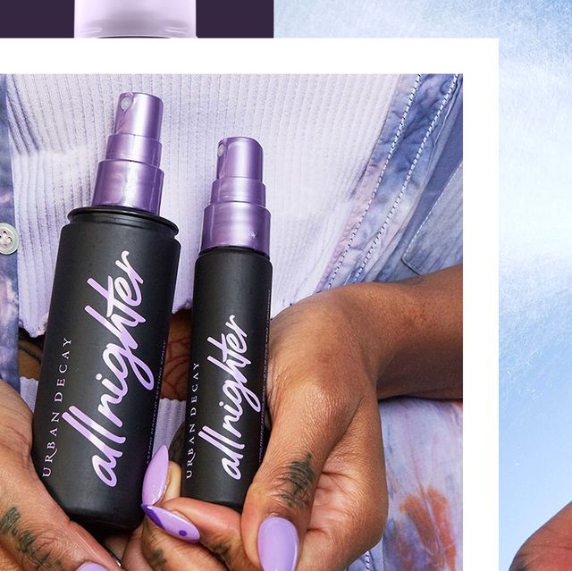 hands holding urban decay all nighter setting spray