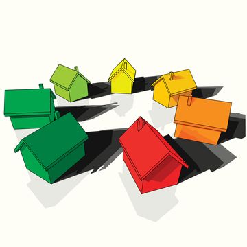 seven colorful houses