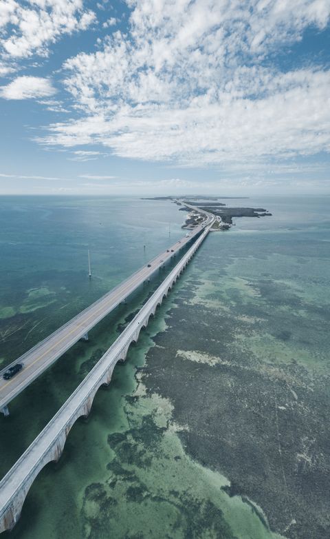 scenic road trip ideas - Seven Mile Bridge in Florida Keys