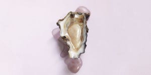 Oyster, Bivalve, Pearl, Joint, Tooth, Skull, Fashion accessory, Seafood, 