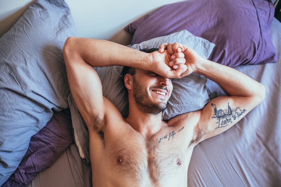 sexy man lying in bed, sexy man laying in bed