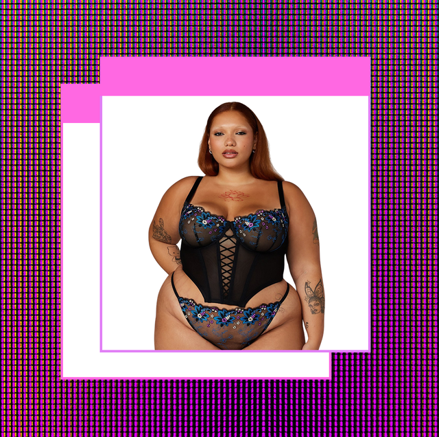 Unlined Sexy Mesh See Through Bra Lingerie Set Plus Size