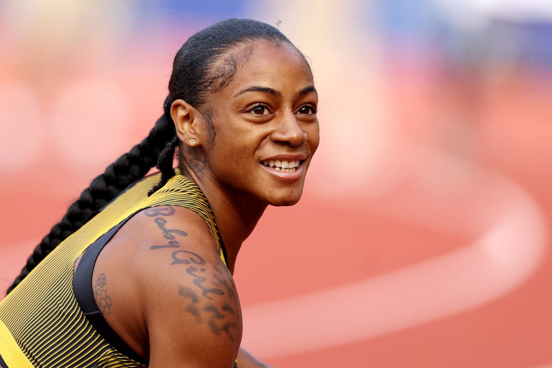 eugene, oregon june 27 sha'carri richardson looks on after competing in the first round of the women's 200 meters on day seven of the 2024 us olympic team track field trials at hayward field on june 27, 2024 in eugene, oregon photo by christian petersengetty images