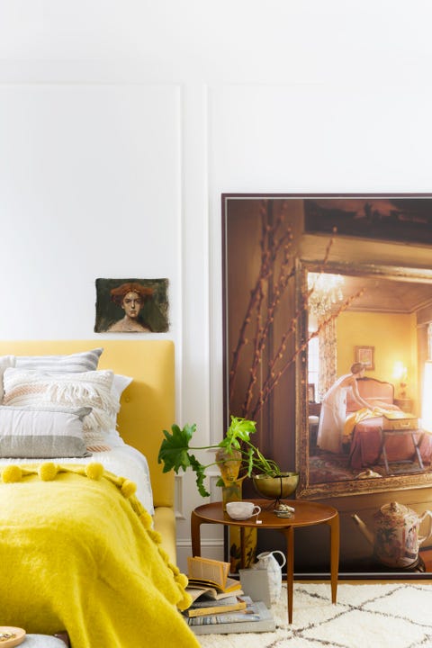 yellow shabby chic bedroom ideas