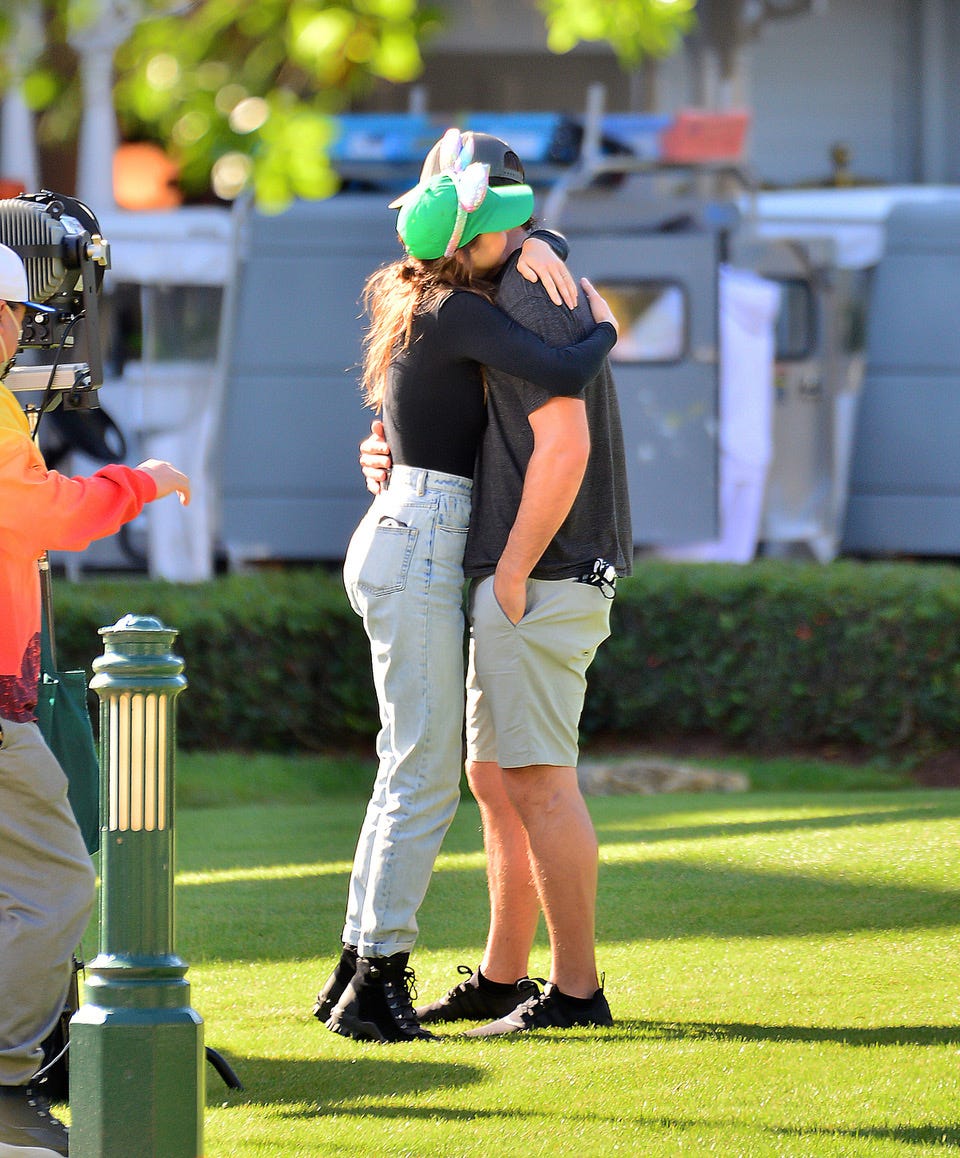 Aaron Rodgers Holds Shailene Woodley Close During Disney World