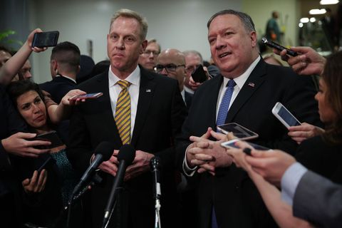 Lawmakers Receive Classified Briefing On Iran From Sec. Of State Pompeo And And Acting Defense Sec. Shanahan