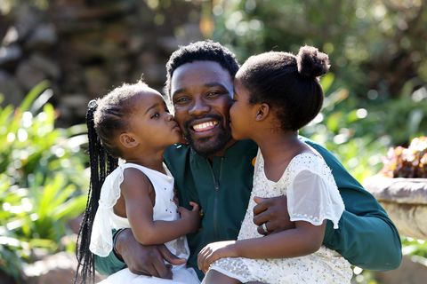 lwazi mvovo celebrates fathers day with his daughters