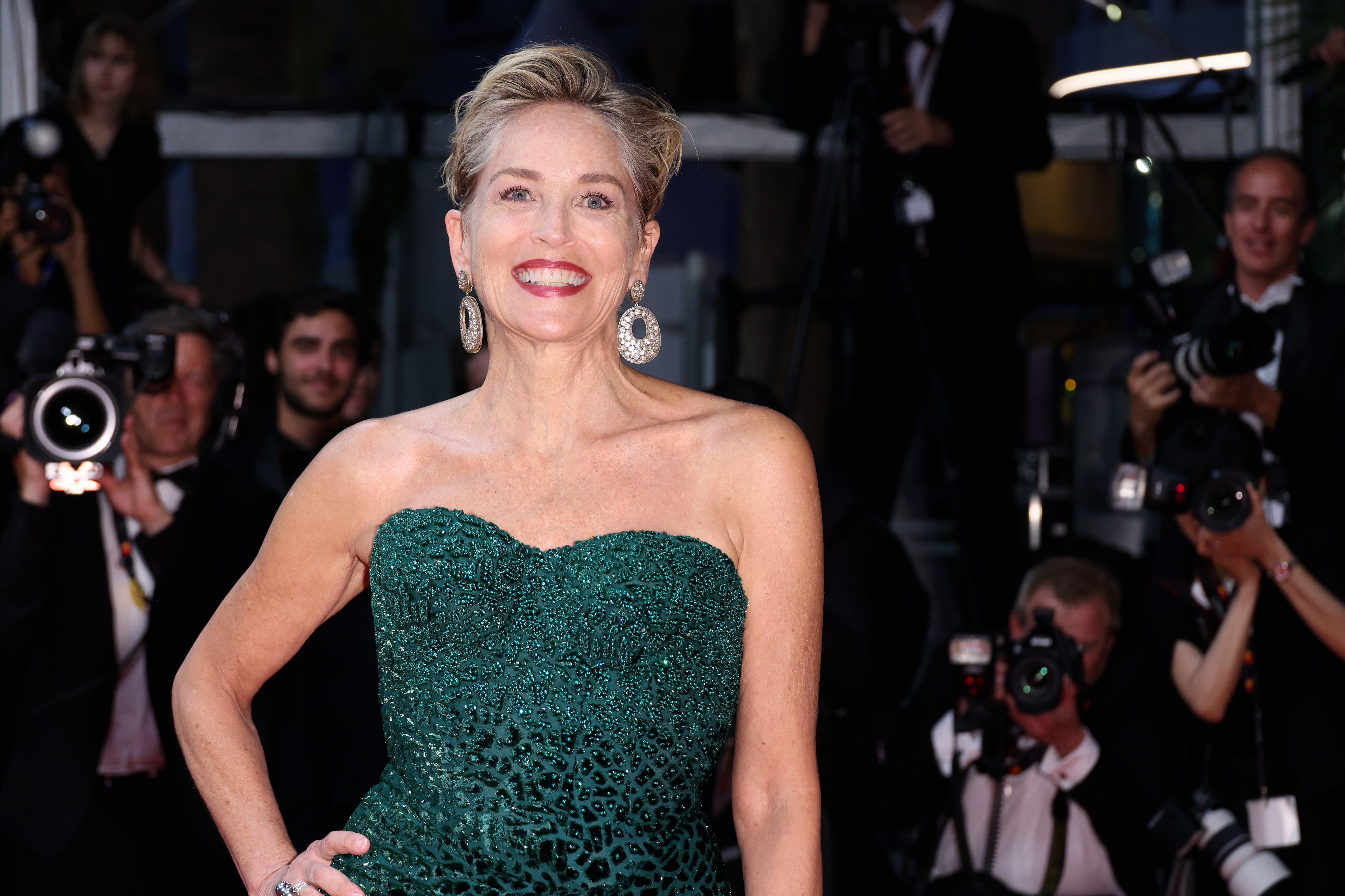 Sharon Stone, 64, Has Sculpted Abs In A Topless IG Bikini Photo