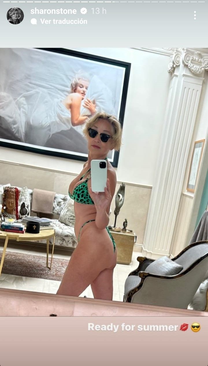 Sharon Stone incendia las redes luciendo cuerpazo en bikini a los 65 años