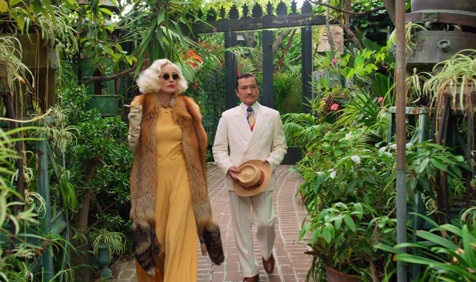 jardines de la casa de sharon stone en ratched