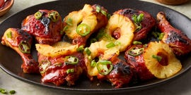 chicken drumsticks and thighs with pineapple and jalapenos