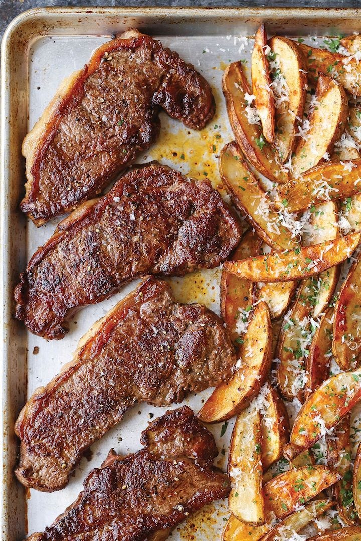 Ree Drummond's Steak Sheet Pan Supper, The Pioneer Woman