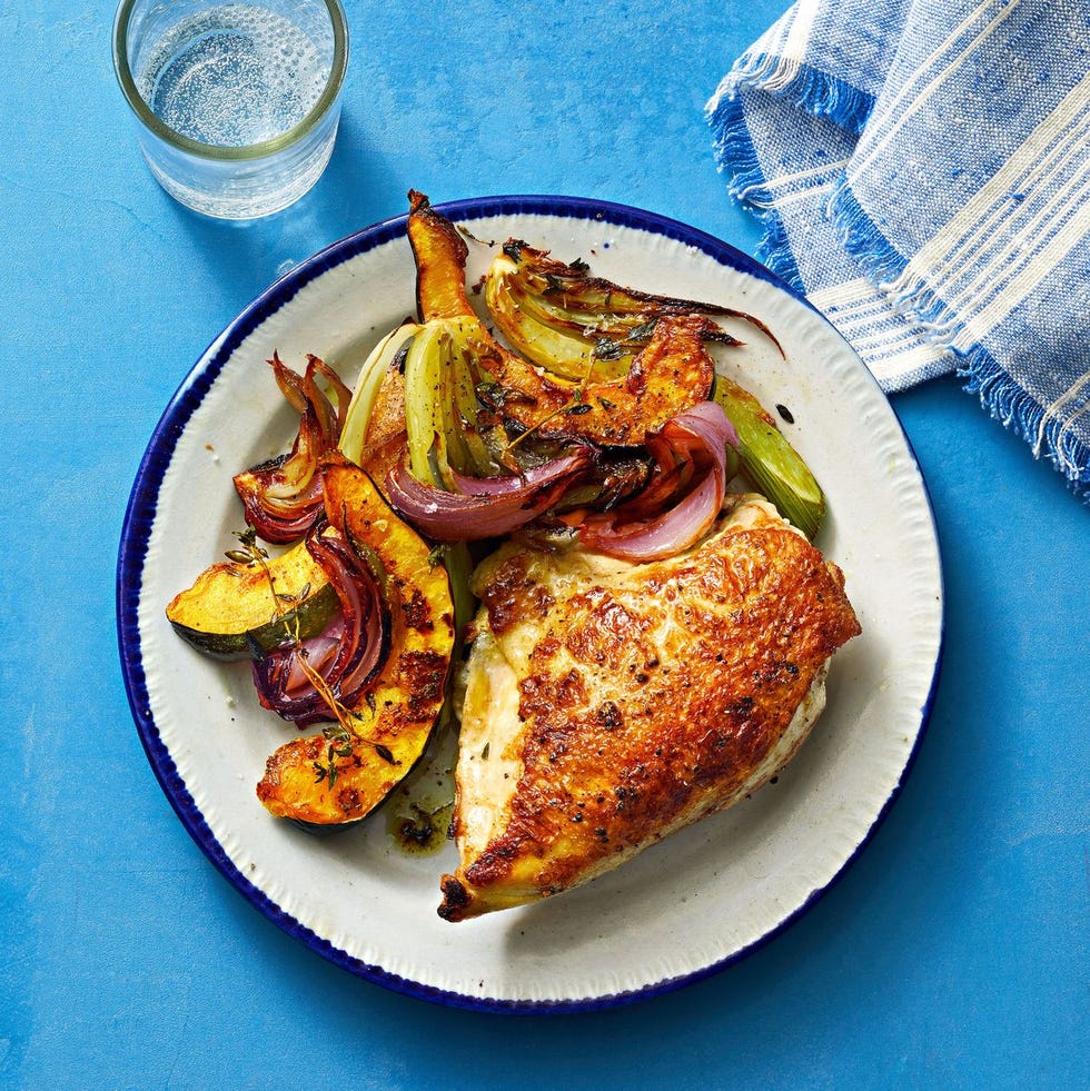 roasted chicken and vegtables