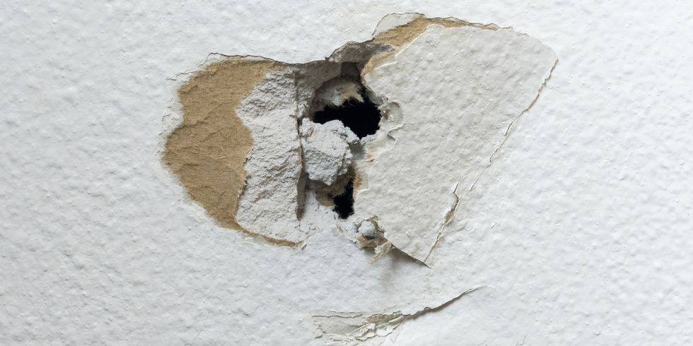 Sheetrock Home DIY Project Hole in White Drywall
