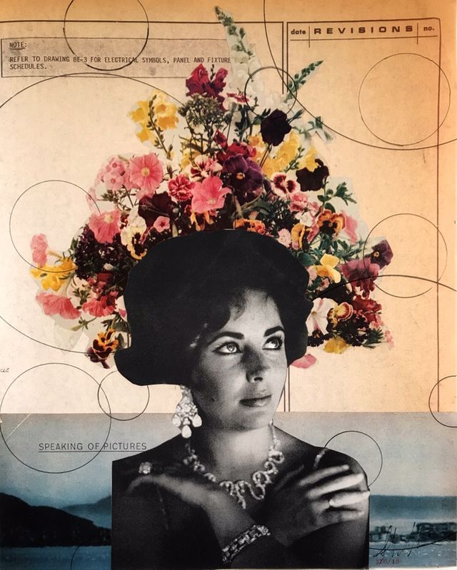 Elizabeth Taylor, collage, glamour hollywood