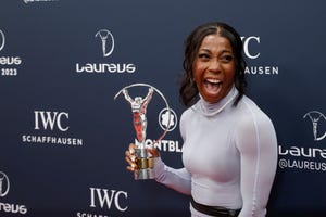 shelly ann fraser pryce recibe el premio laureus