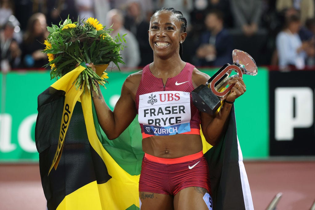 shelly ann fraser pryce, candidata a ser mejor atleta mundial femenina del año 2022