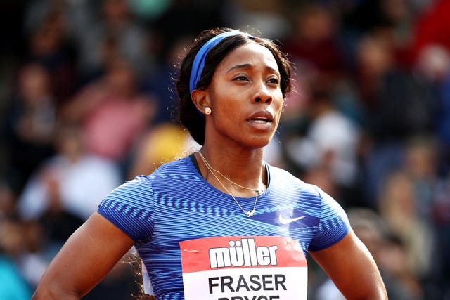 la atleta jamaicana shelly ann fraser pryce en el muller birmingham grand prix