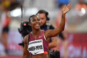 shelly ann fraser pryce corre en vallehermoso