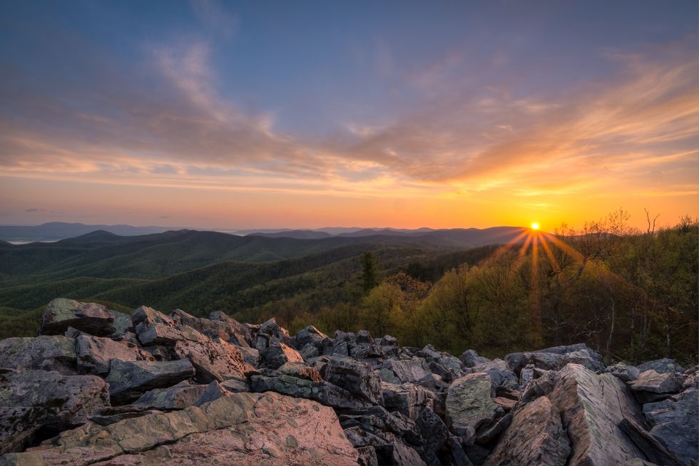 Shenandoah National Park at sunrise, Virginia, USA