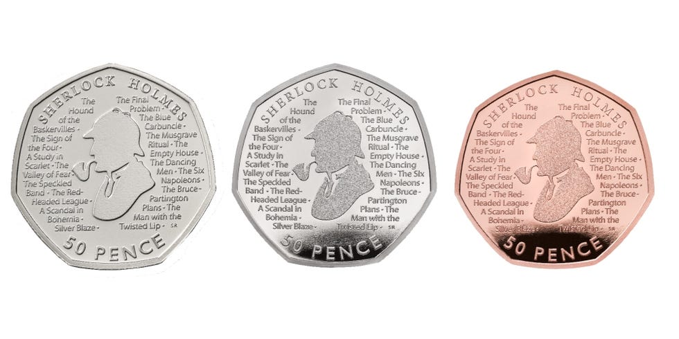 Royal Mint Releases Sherlock Holmes 50p Coin - Royal Mint Coins