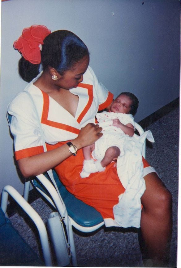 shirley holding her daughter tori