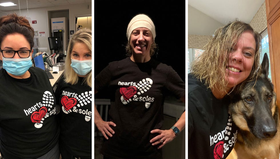 newton wellesley hospital staff wear hearts and soles shirts