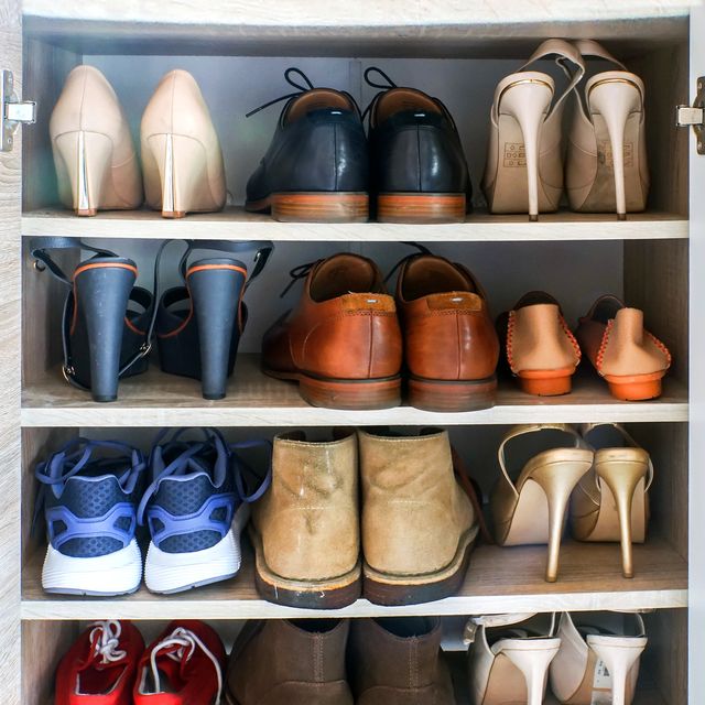 4 Tier Long Shoe Organizer for Closet Shoe Rack for Bedroom Closet Floor Shoe  Shelf for Entryway Storage Stackable Wide Shoe Shelf Stores 30 Pairs of Men  Sneakers, Black