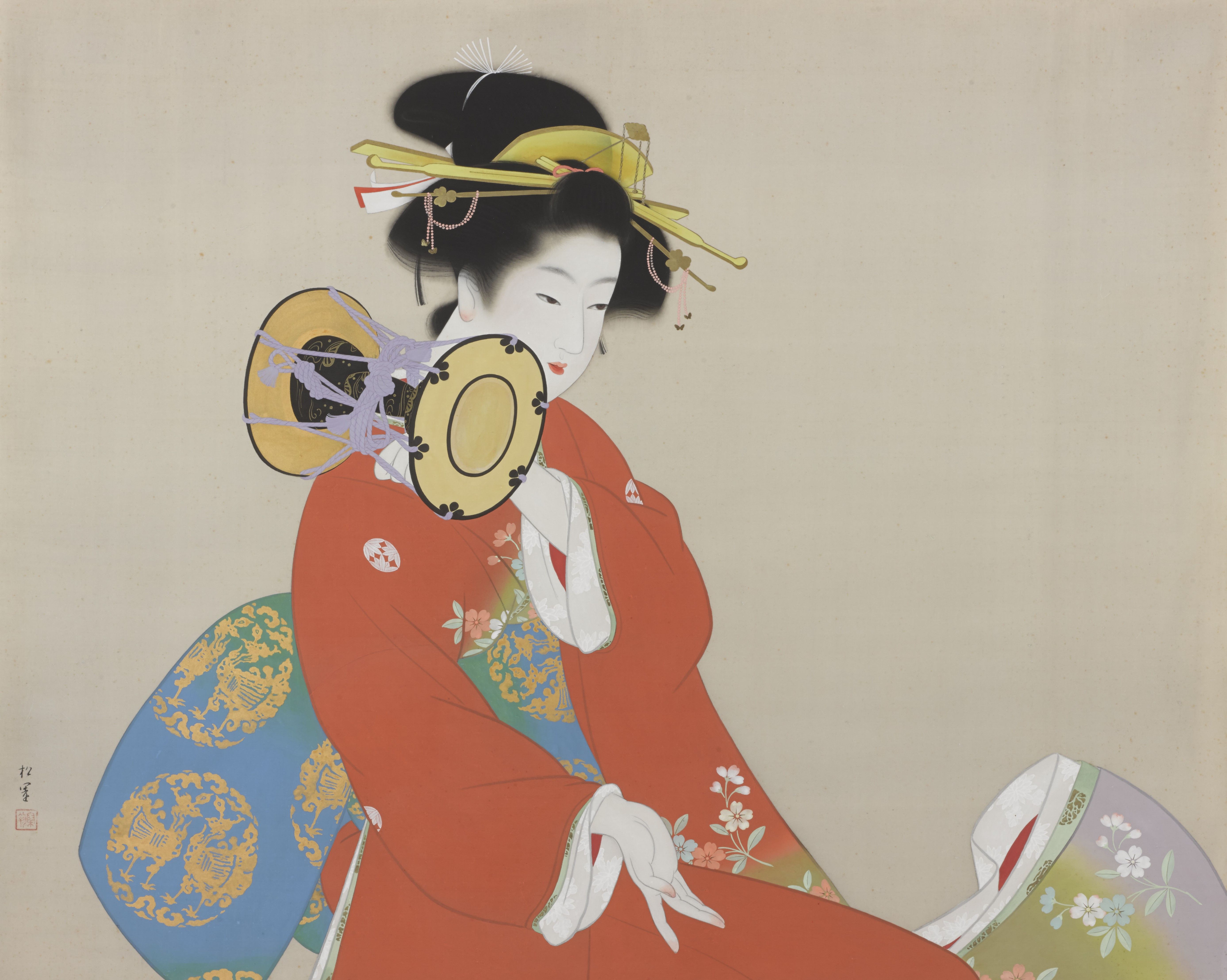 絵画 期間限定 上村松園？ 肉筆 「想い」 絵画 期間限定 上村松園？ 肉筆 「想い」（2025年最新】上村松園