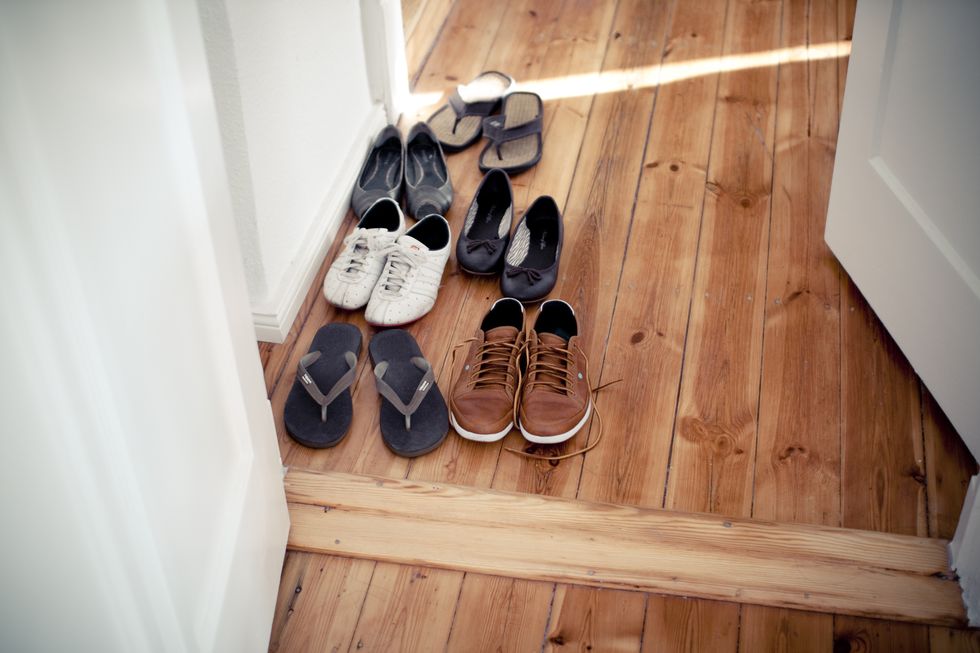shoes in hallway
