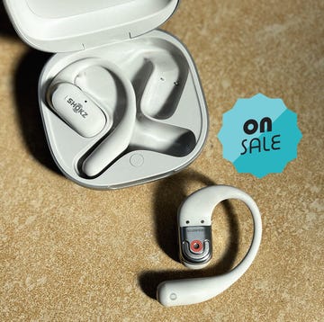 a pair of white open ear headphones on sale a pair of white open ear headphones on sale