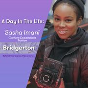 sasha imani, camera department trainee on the bridgerton series