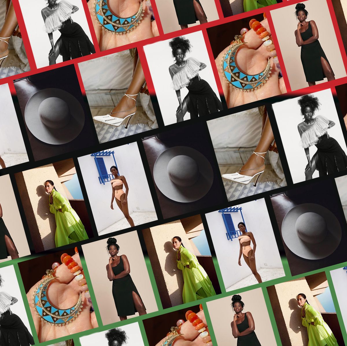 collage of fashion designers