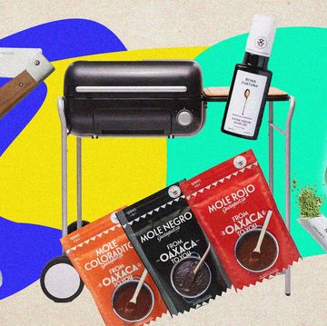 illustration of father's day gifts including a bbq grill and cocktail shaker