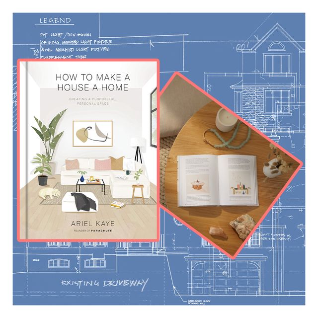 how to make a house a home book cover on top of architectural plans