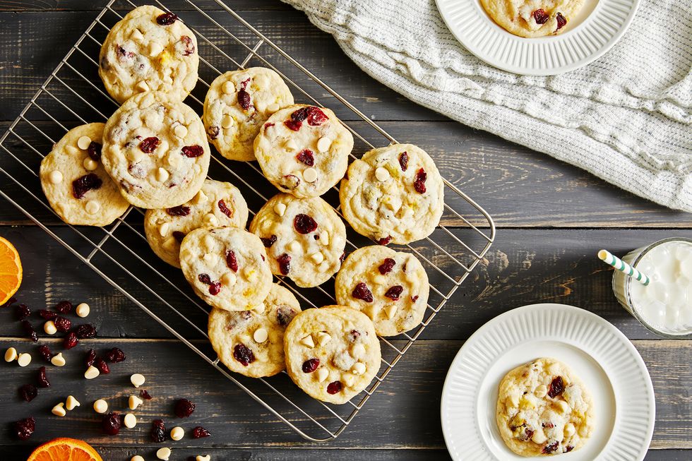 cranberry cookies with white chocolate chips