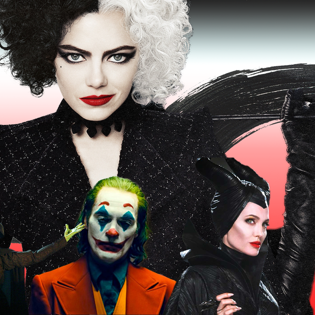 cruella de vil, the joker, maleficent, the wicked witch of the west