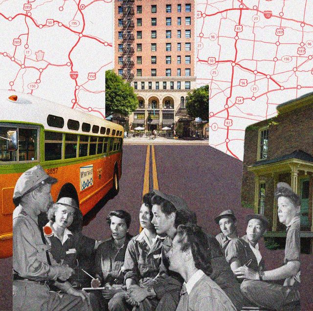 collage of women's history month destinations