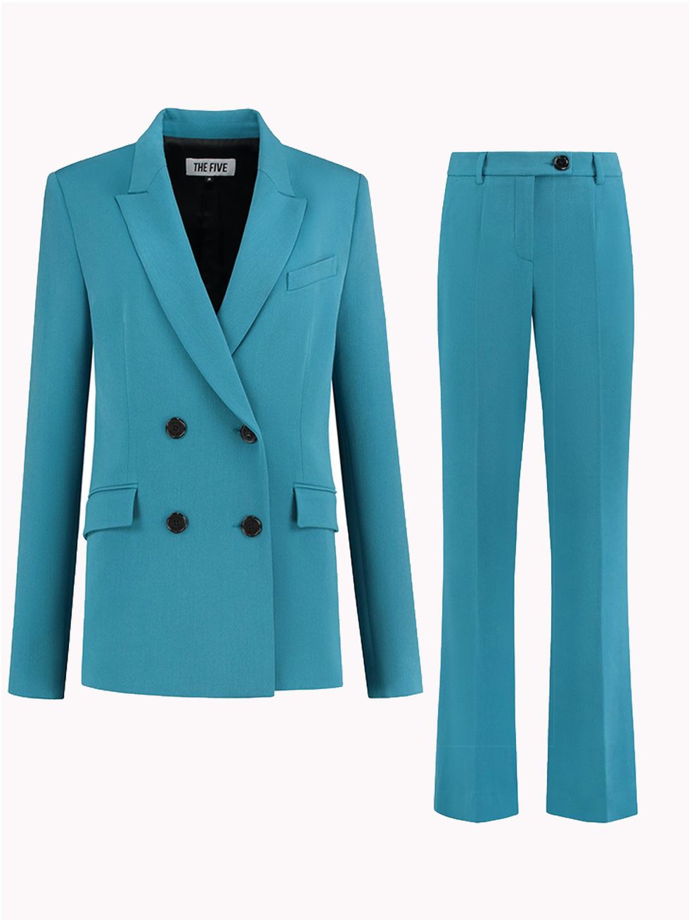 Clothing, Suit, Outerwear, Blazer, Blue, Turquoise, Formal wear, Jacket, Button, Aqua, 