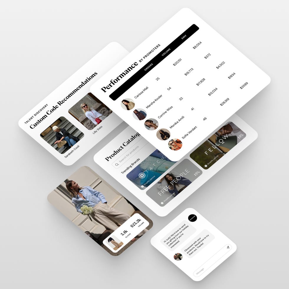 shopmy’s interface on the app
